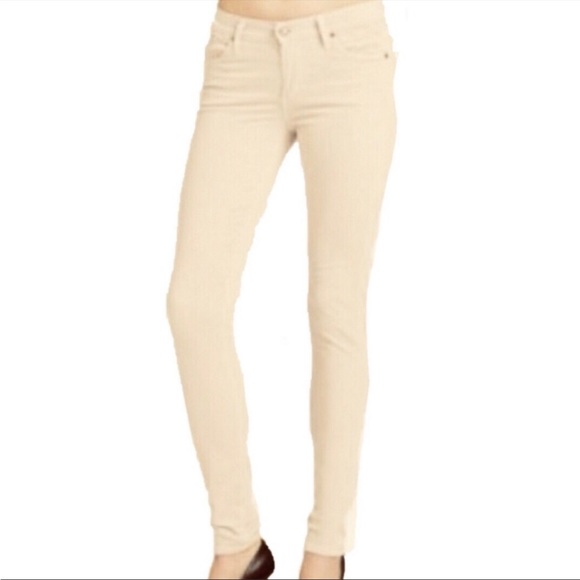 3 for $20 LUCKY BRAND Lolita Skinny Corduroy Low-Rise Jeans Ankle Zip Ivory 2/26 - Picture 1 of 16